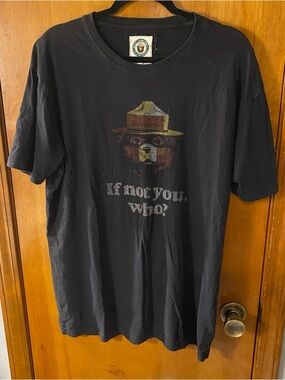 American Needle Black Smokey Bear “If not you, who?” Tee